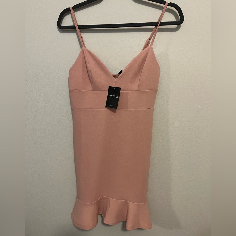 Forever 21 Blush Pink V-Neck Dress NWT